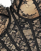 Sexy Diamond Lace Shaping Gathered Fishbone Tube Top